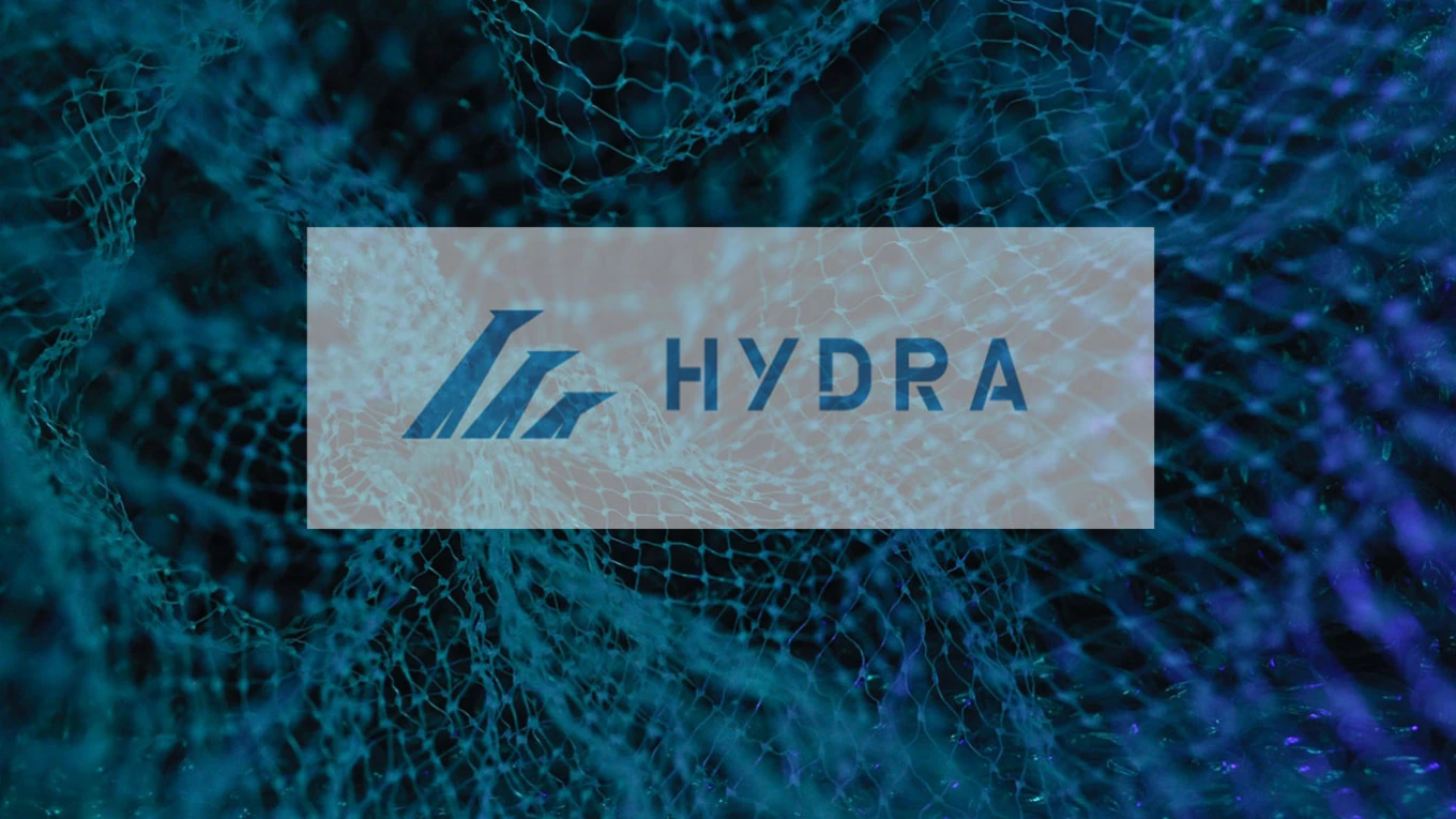 Иллюстрация Hydra на абстрактном сетевом фоне